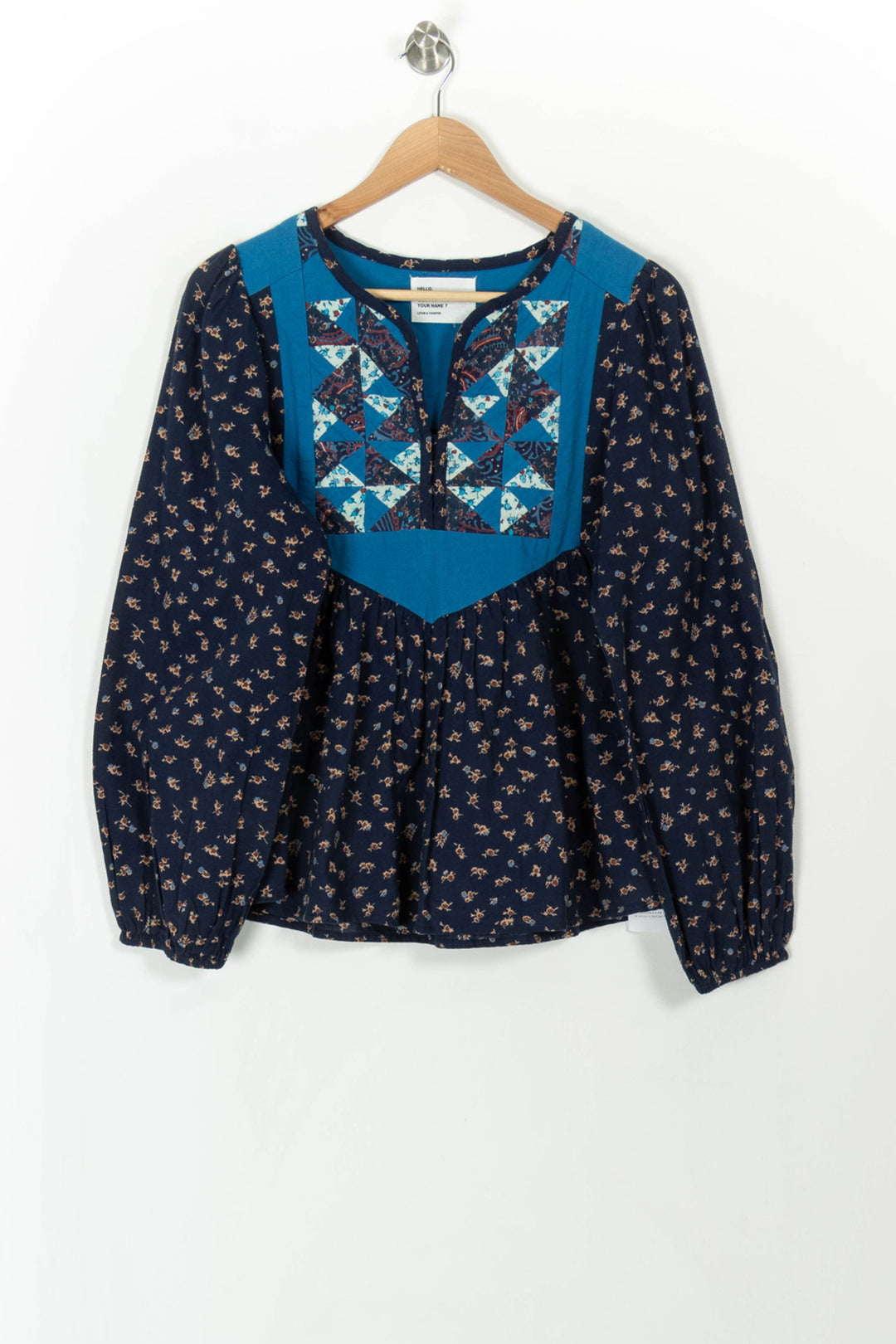 Blouse bleue à motifs - Taille S/36 de la marque Léon & Harper | PARAD42664 - Vendu par Paradigme - Image 2