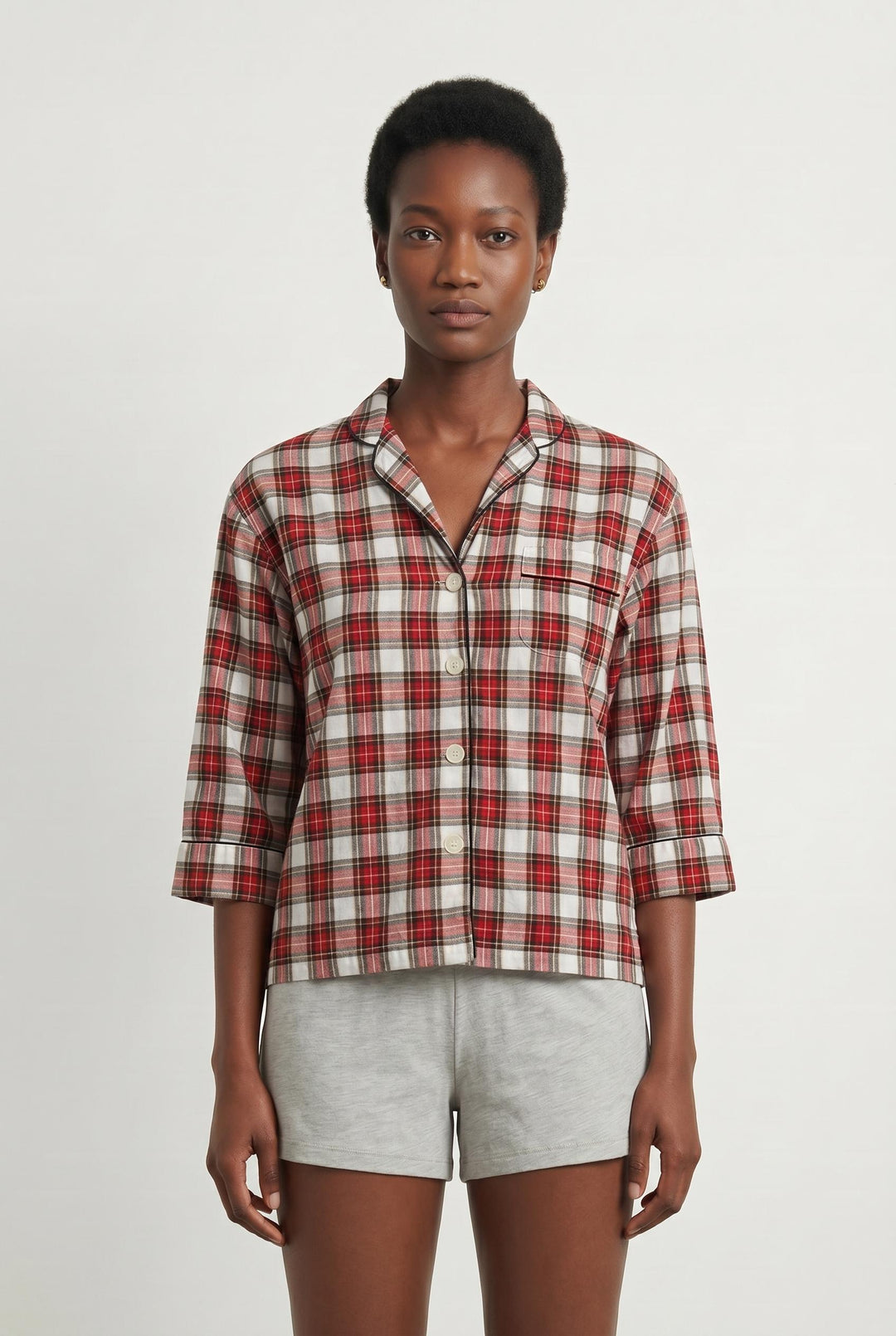 Chemise à carreaux rouge - Taille XXS/32 de la marque Soeur | PARAD42667 - Vendu par Paradigme - Image 1