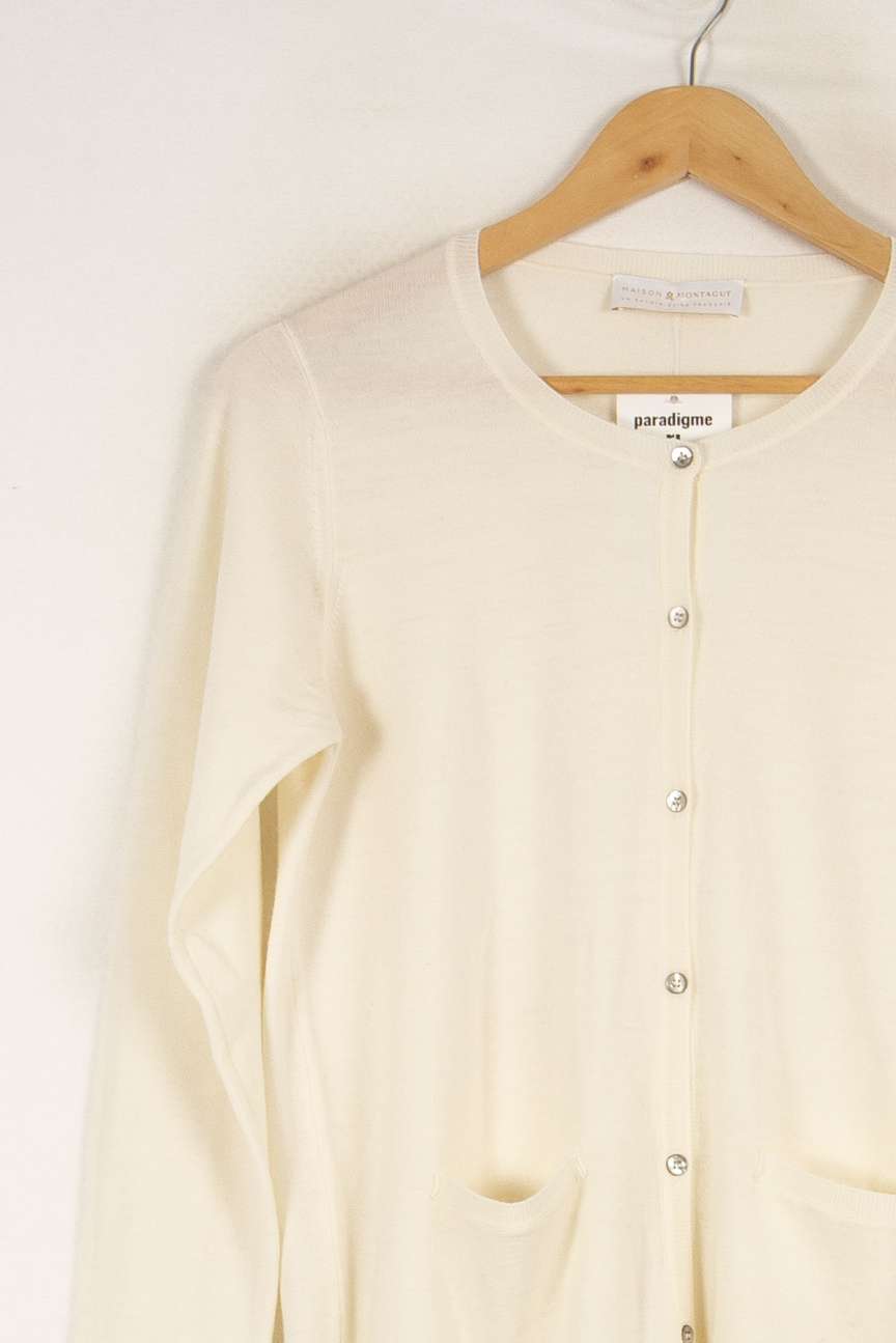 Cardigan beige - Taille M/38 de la marque Maison Montagut | PARAD42673 - Vendu par Paradigme - Image 2