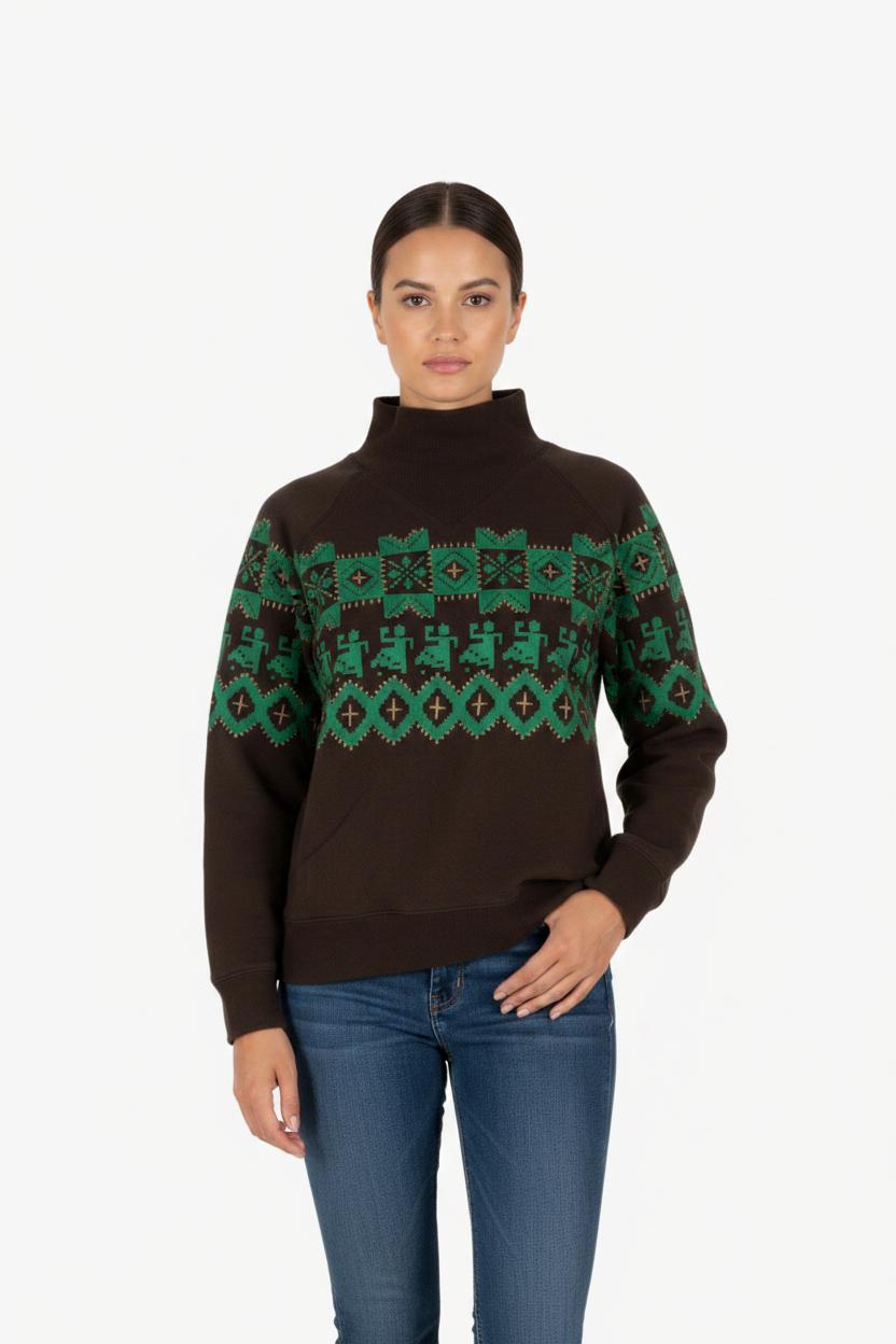 Pull noir à motif - Taille S/36