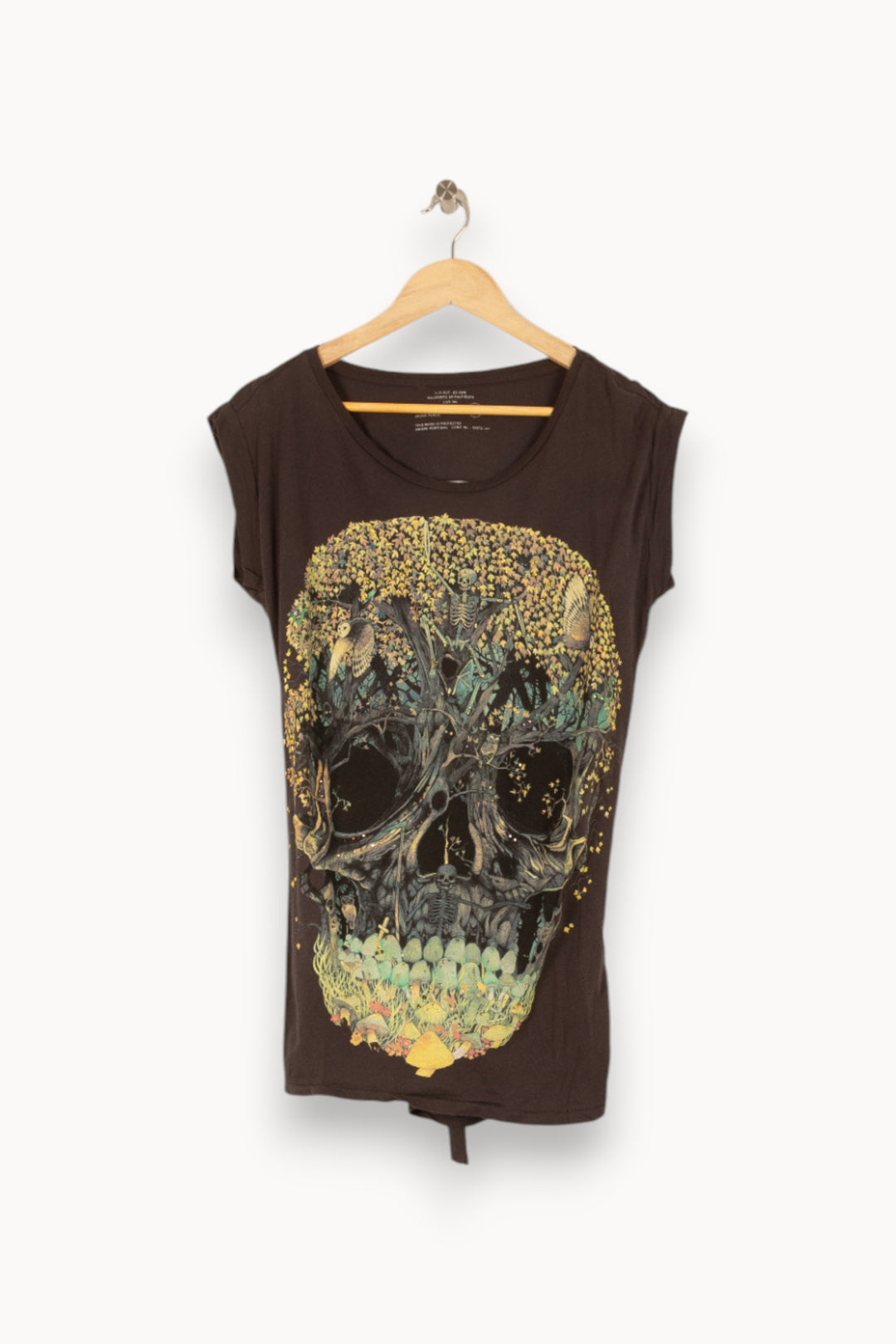 T-shirt gris avec motifs - Taille M/38 de la marque All Saints | PARAD42737 - Vendu par Paradigme - Image 1