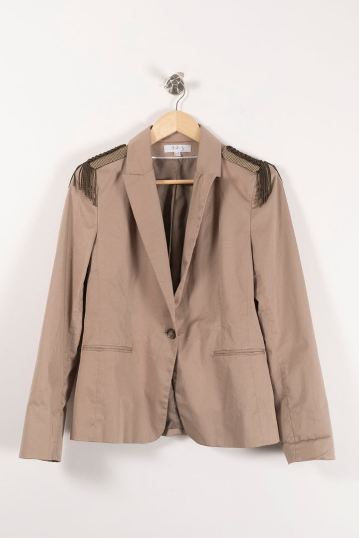 Manteau beige - Taille M/38 de la marque Sandro | PARAD42754 - Vendu par Paradigme - Image 2