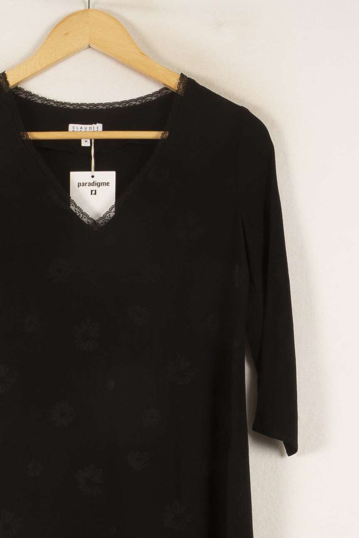 Robe Midi Noire - Taille XS/34 de la marque Claudie Pierlot | PARAD42776 - Vendu par Paradigme - Image 3