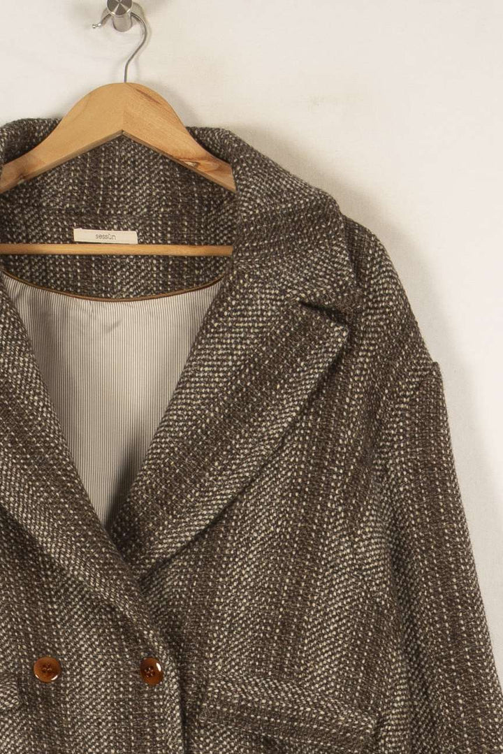 Manteau/Veste marron/gris - Taille XS/34 de la marque Sessùn | PARAD42780 - Vendu par Paradigme - Image 2