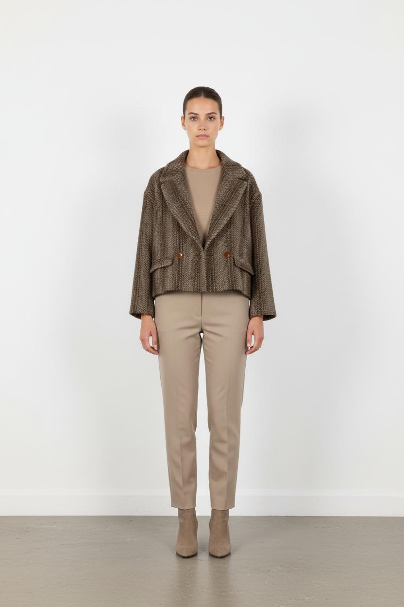 Manteau marron/gris - Taille XS/34