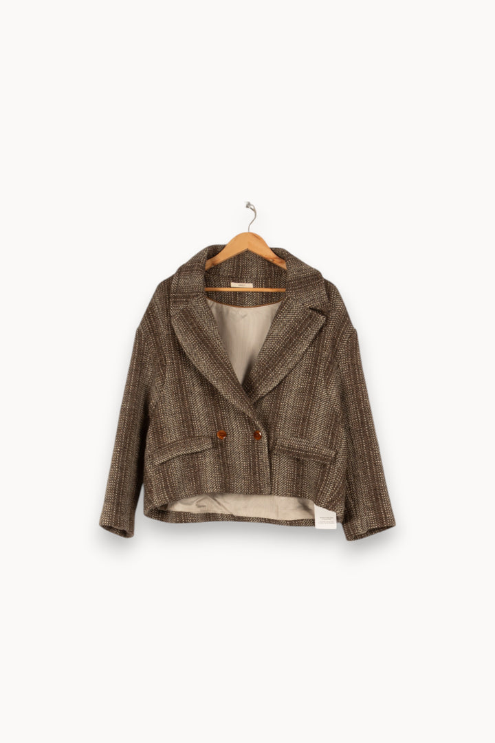 Manteau/Veste marron/gris - Taille XS/34 de la marque Sessùn | PARAD42780 - Vendu par Paradigme - Image 1
