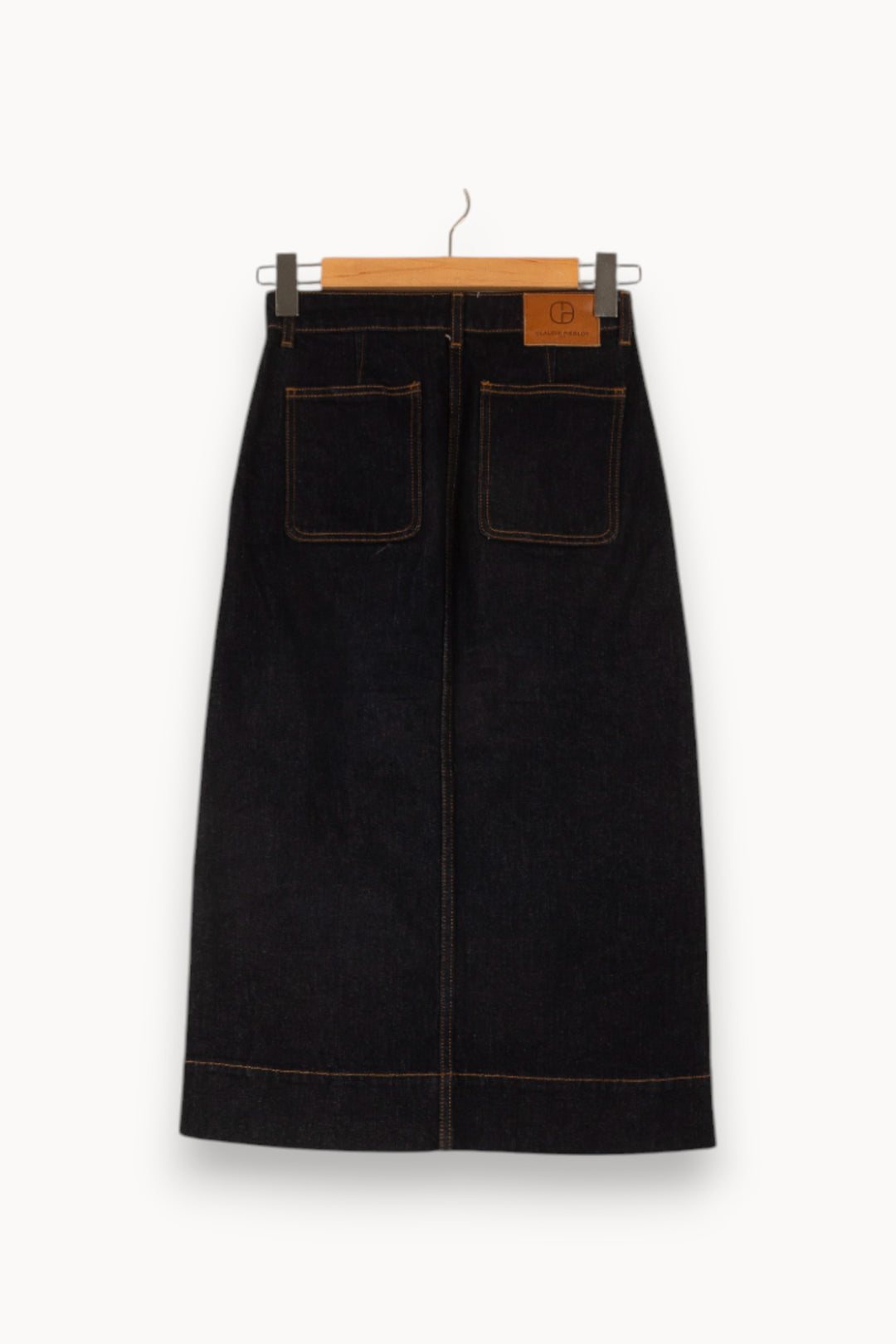 Jupe longue bleue foncée - Taille S/36 de la marque Claudie Pierlot | PARAD42781 - Vendu par Paradigme - Image 3
