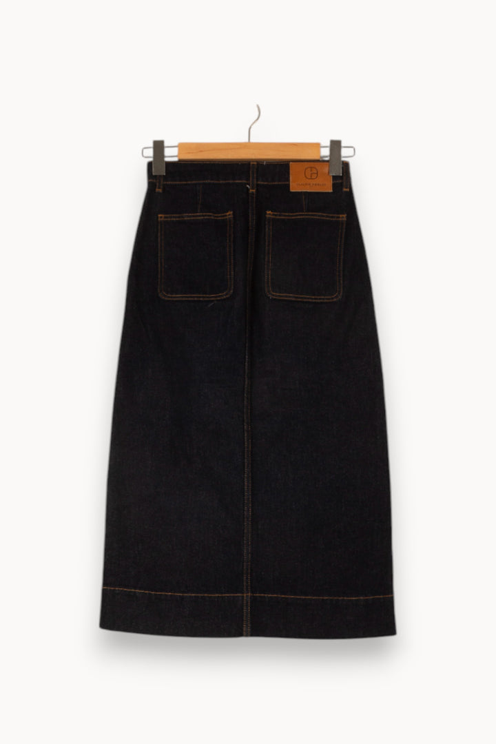 Jupe longue bleue foncée - Taille S/36 de la marque Claudie Pierlot | PARAD42781 - Vendu par Paradigme - Image 3
