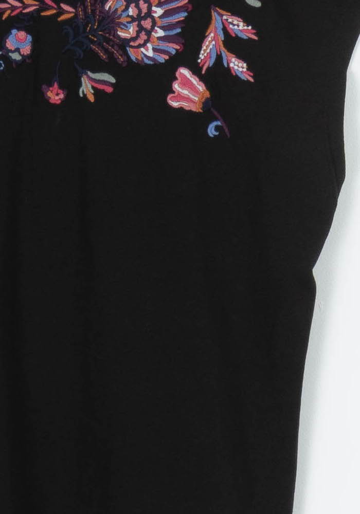 Robe longue noire avec détails - Taille L/40 de la marque La Fée Maraboutée | PARAD42798 - Vendu par Paradigme - Image 3