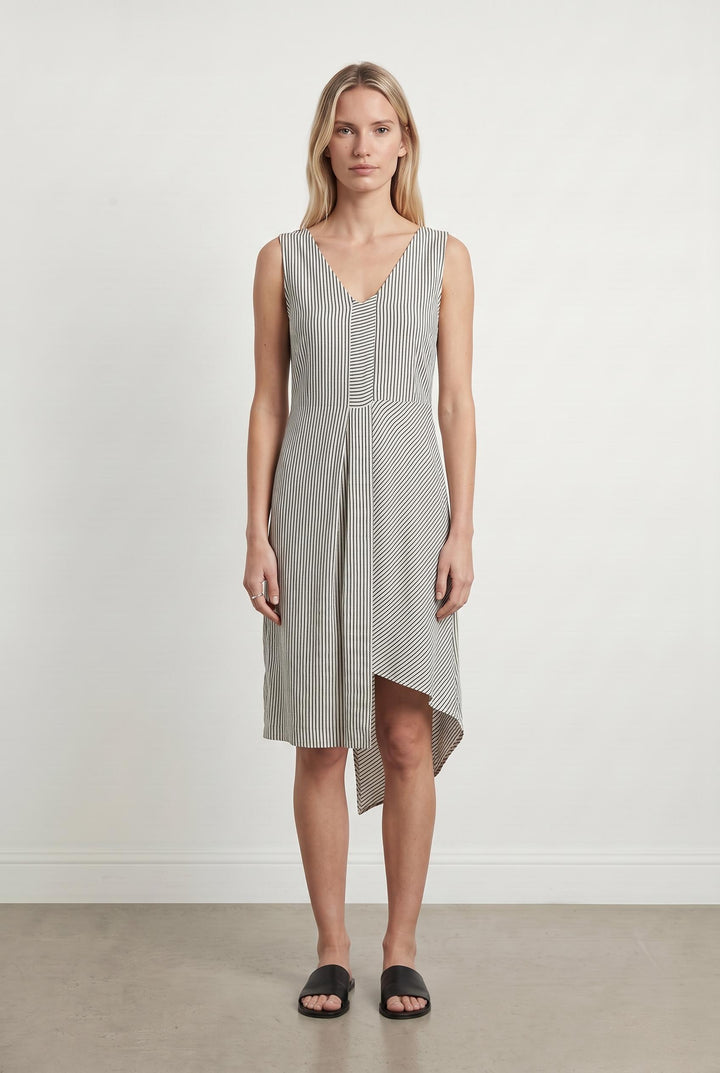 Robe blanche rayée - Taille S/36 de la marque Gerard Darel | PARAD42804 - Vendu par Paradigme - Image 1