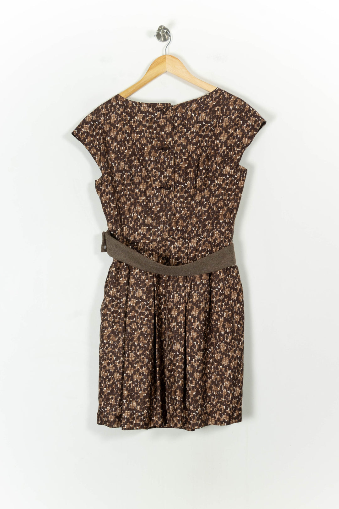 Robe marron à motifs - Taille XL/42 de la marque Tara Jarmon | PARAD42830 - Vendu par Paradigme - Image 4