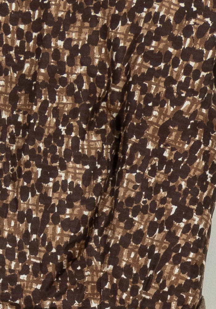 Robe marron à motifs - Taille XL/42 de la marque Tara Jarmon | PARAD42830 - Vendu par Paradigme - Image 3