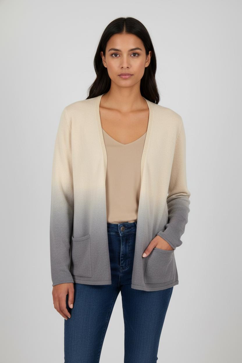 Gilet beige et bleu - Taille S/36