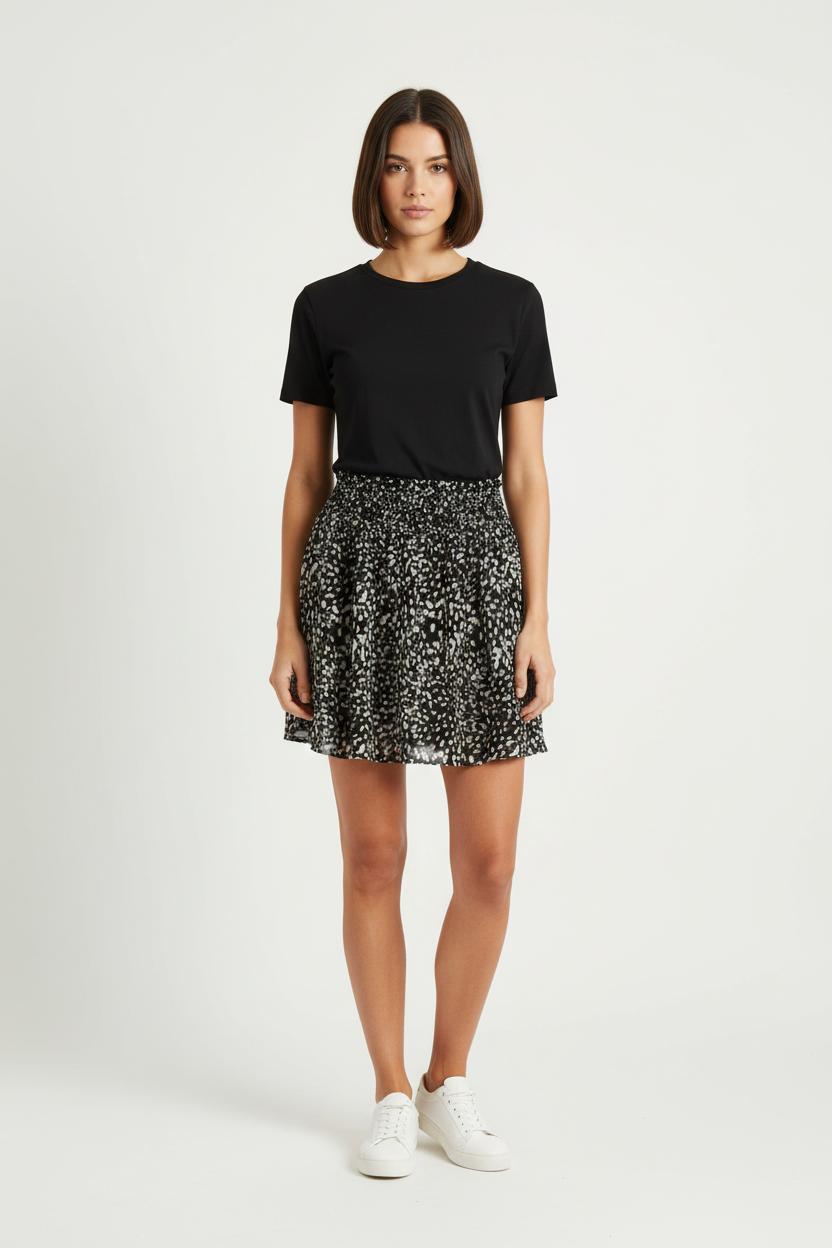 Jupe Plissée Noire et Blanche - Taille L/40 de la marque The Kooples | PARAD42840 - Vendu par Paradigme - Image 1