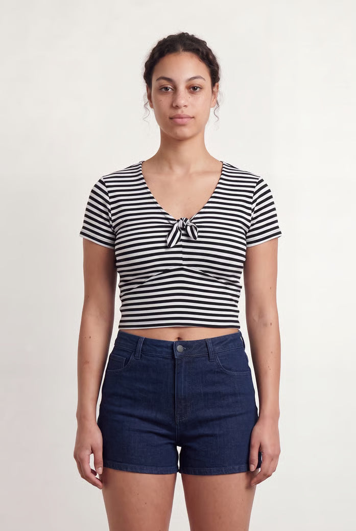 T-shirt Blanc et Noir - Taille L/40 de la marque IKKS | PARAD42841 - Vendu par Paradigme - Image 1