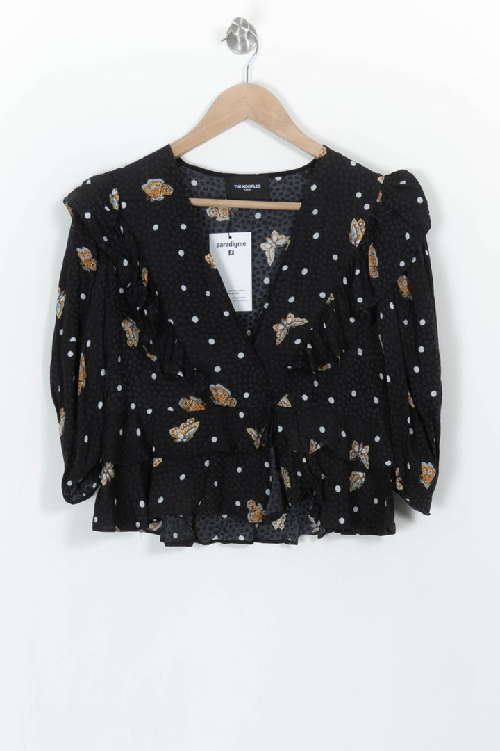Blouse Noire et Blanche - Taille M/38 de la marque The Kooples | PARAD42846 - Vendu par Paradigme - Image 2