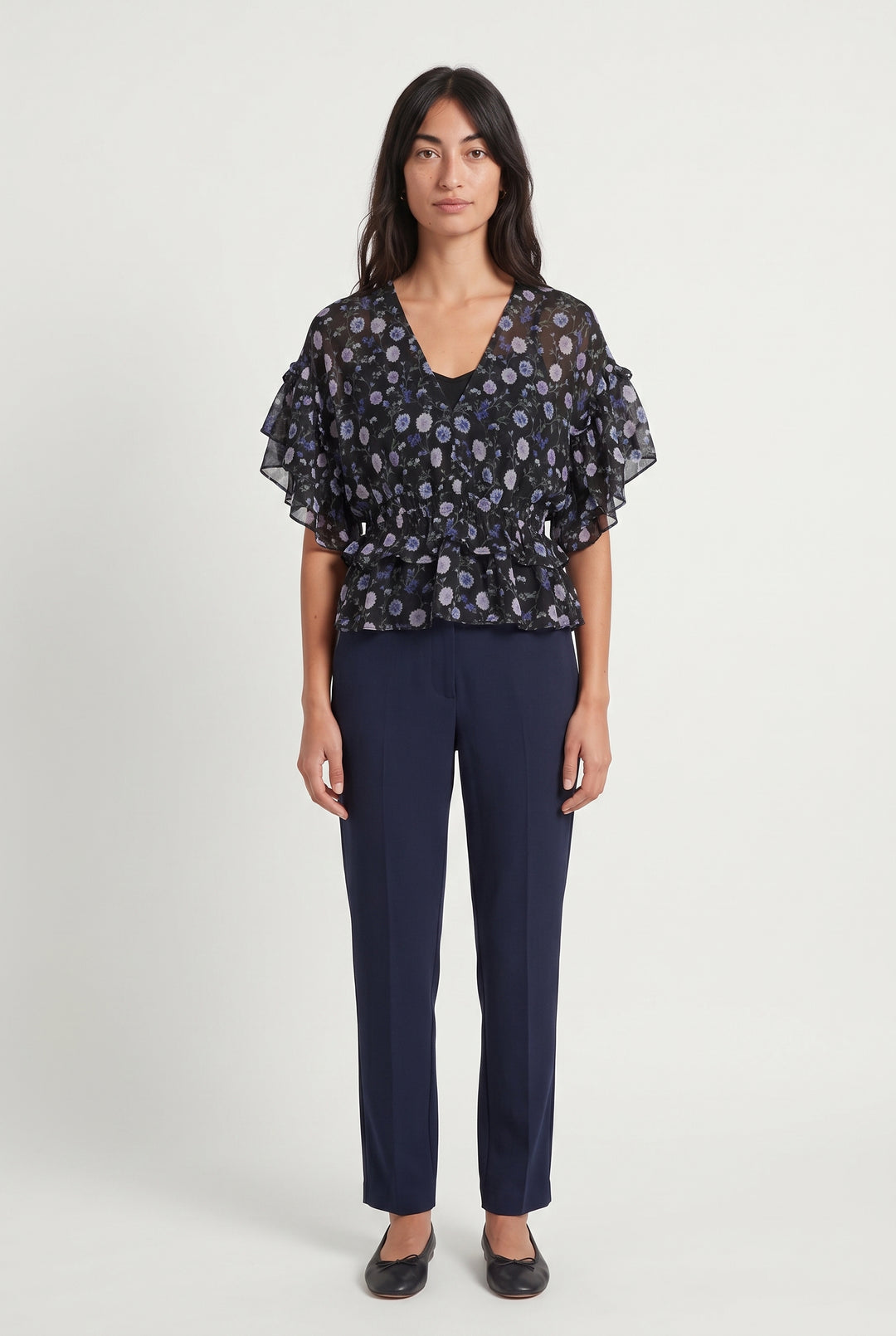 Blouse Noire et Violette - Taille M/38 de la marque The Kooples | PARAD42847 - Vendu par Paradigme - Image 1