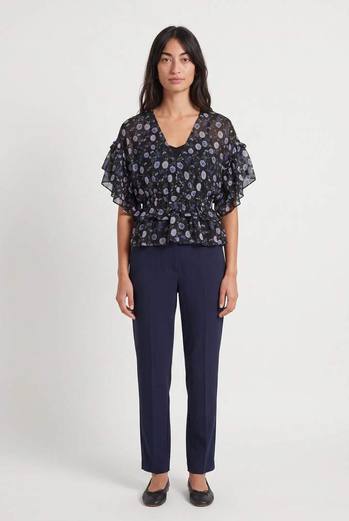 Blouse Noire et Violette - Taille M/38 de la marque The Kooples | PARAD42847 - Vendu par Paradigme - Image 1