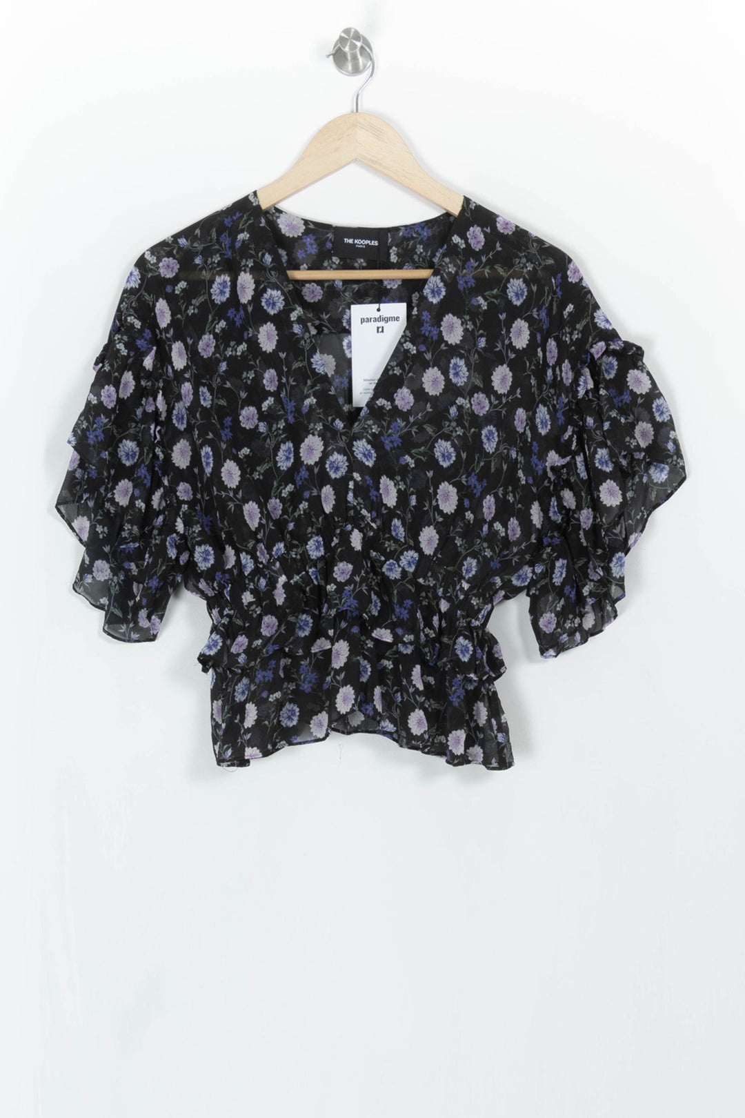 Blouse Noire et Violette - Taille M/38 de la marque The Kooples | PARAD42847 - Vendu par Paradigme - Image 2