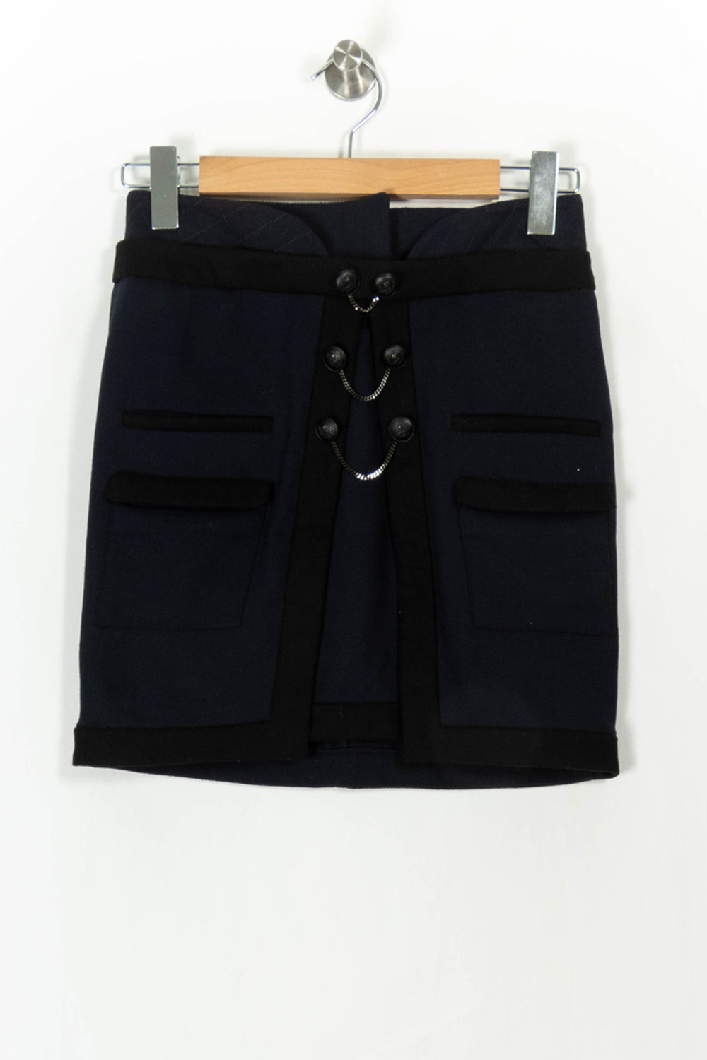 Jupe Courte Bleu et Noir - Taille S/36 de la marque The Kooples | PARAD42849 - Vendu par Paradigme - Image 2