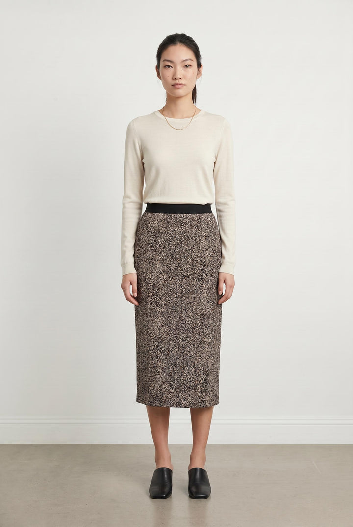 Jupe Longue Marron et Noir - Taille S/36 de la marque IKKS | PARAD42851 - Vendu par Paradigme - Image 1