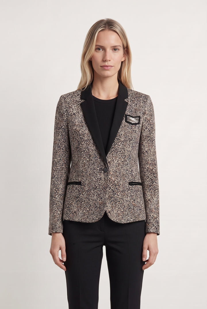 Blazer Marron et Noir - Taille S/36 de la marque IKKS | PARAD42852 - Vendu par Paradigme - Image 1