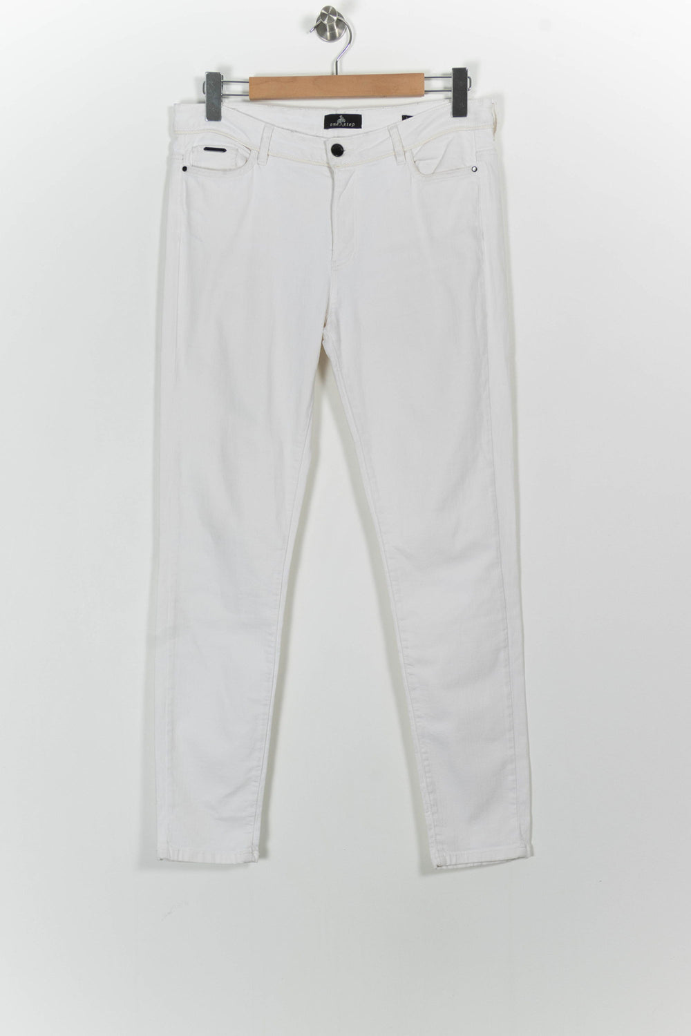 Jean Slim Blanc - Taille XL/42 de la marque One Step | PARAD42854 - Vendu par Paradigme - Image 2