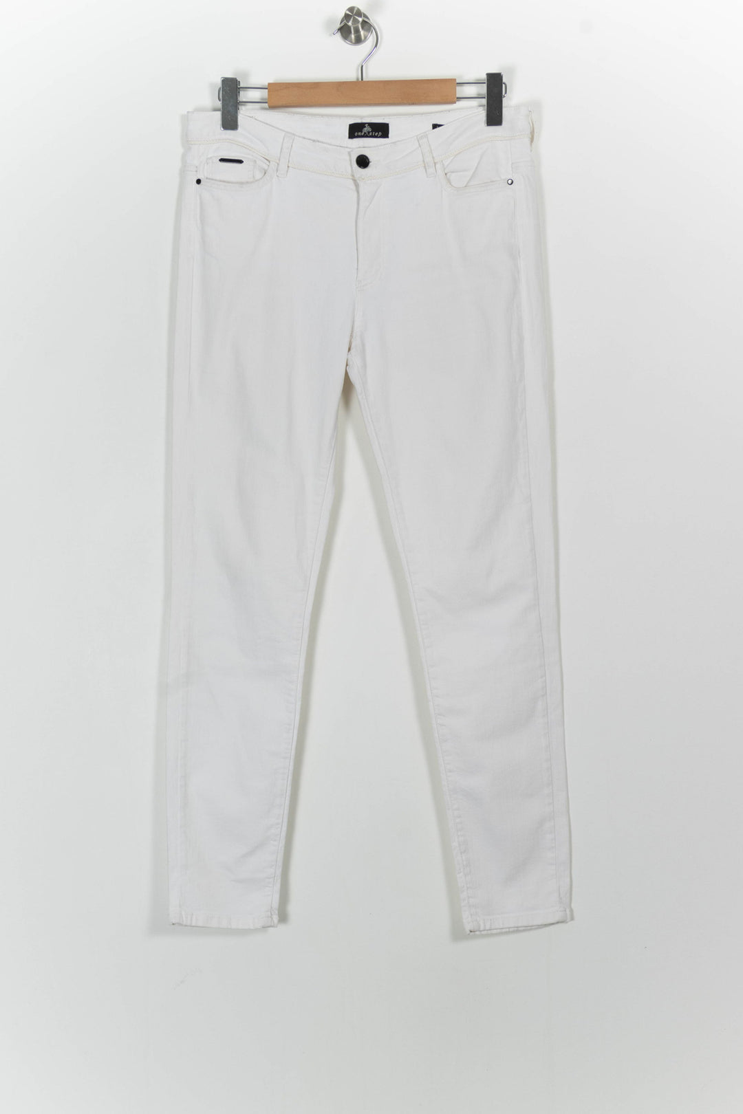 Jean Slim Blanc - Taille XL/42 de la marque One Step | PARAD42854 - Vendu par Paradigme - Image 2