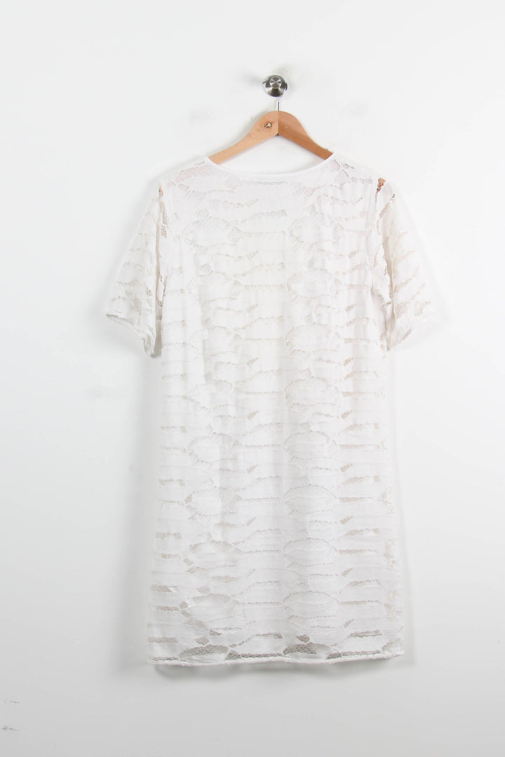 Robe Courte Blanche - Taille XL/42 de la marque ZAPA | PARAD42855 - Vendu par Paradigme - Image 4