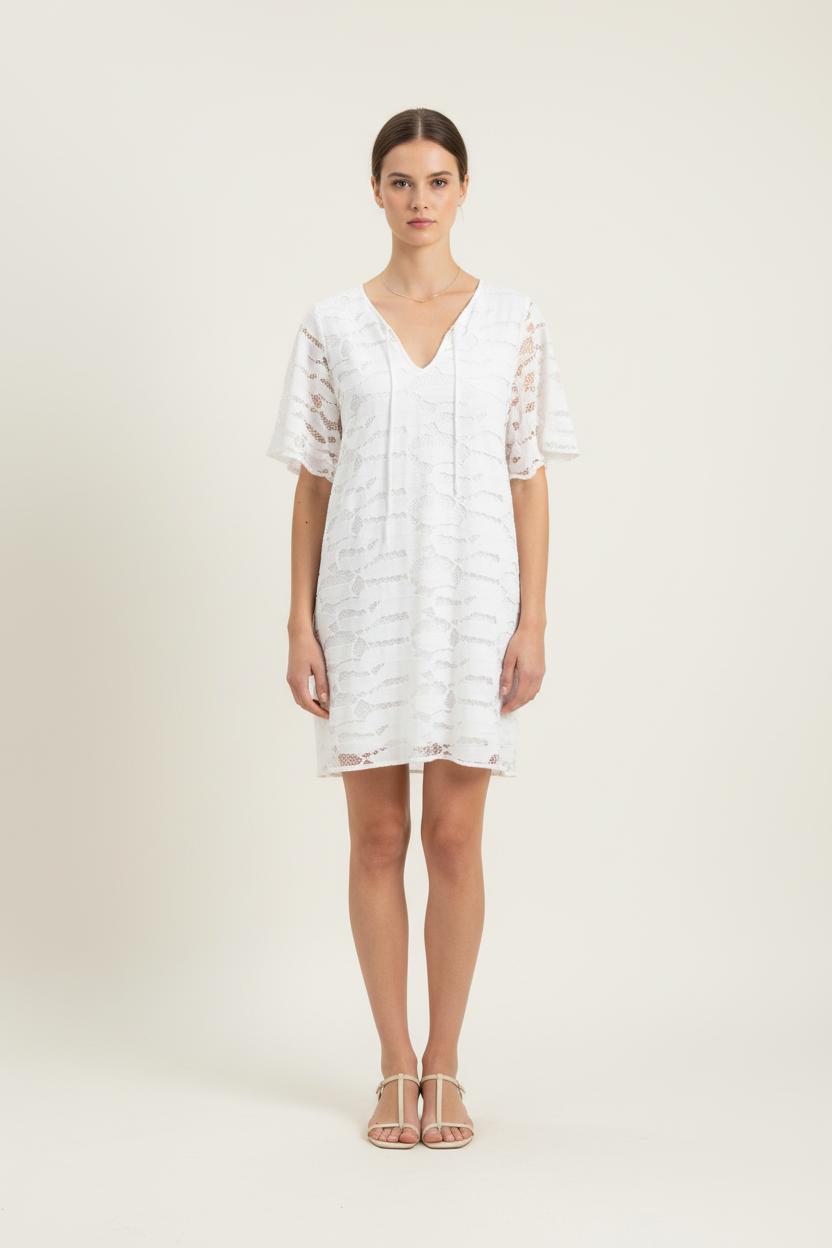 Robe Courte Blanche - Taille XL/42 de la marque ZAPA | PARAD42855 - Vendu par Paradigme - Image 1