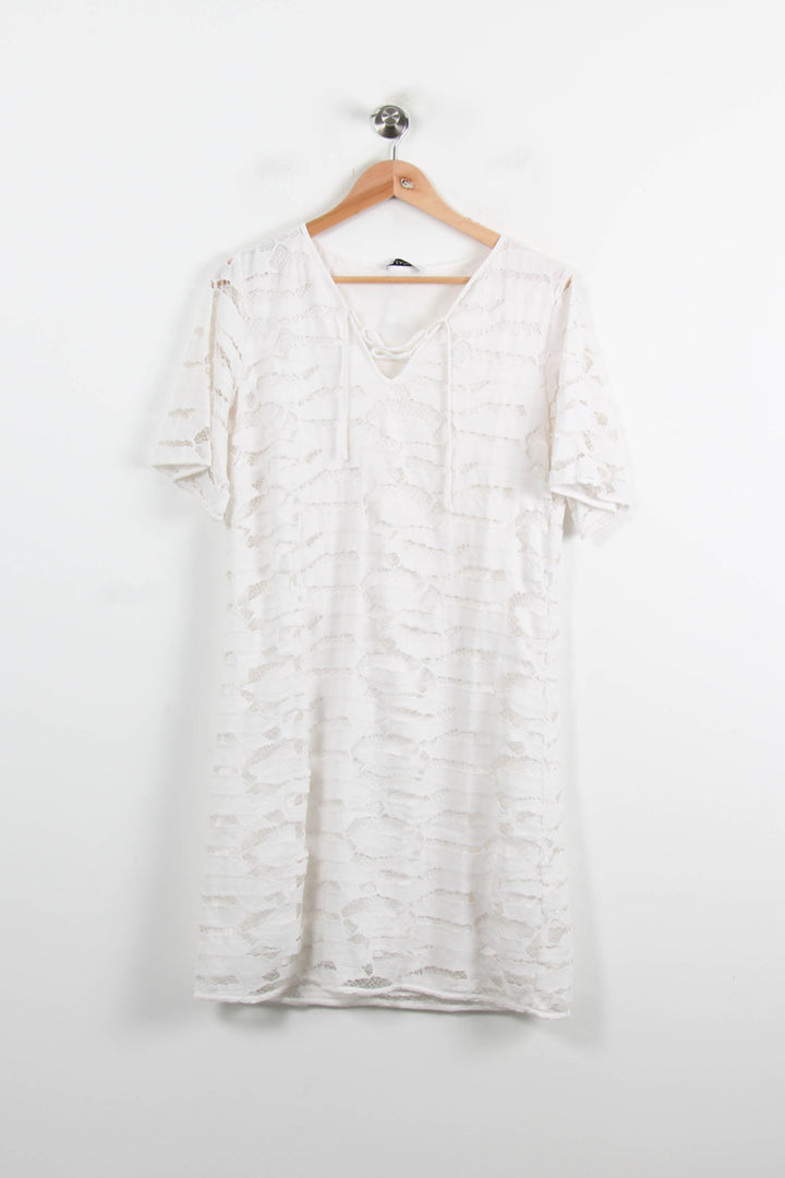 Robe Courte Blanche - Taille XL/42 de la marque ZAPA | PARAD42855 - Vendu par Paradigme - Image 2