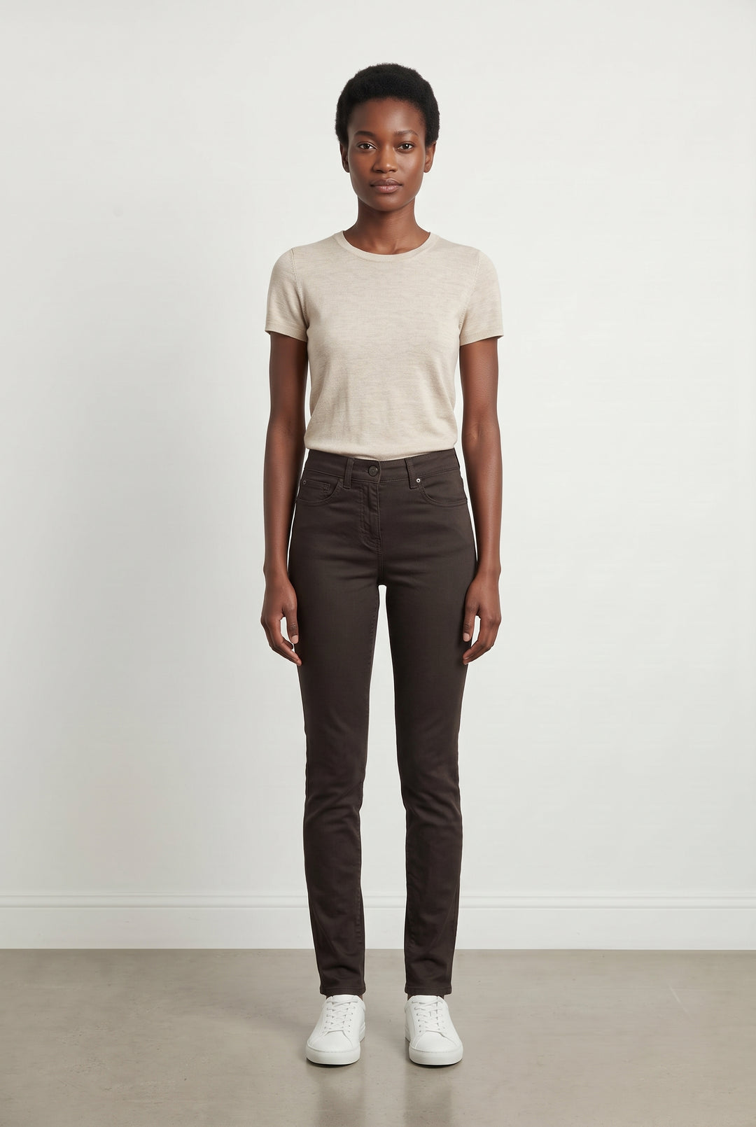 Jean Marron - Taille XS/34 de la marque Caroll | PARAD42869 - Vendu par Paradigme - Image 1