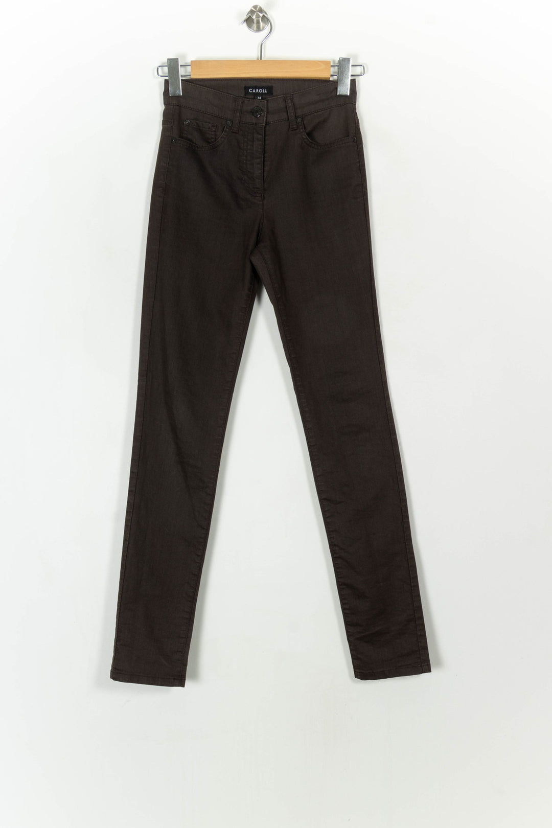 Jean Marron - Taille XS/34 de la marque Caroll | PARAD42869 - Vendu par Paradigme - Image 2