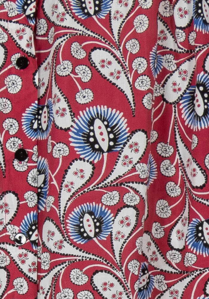 Blouse Rouge et Bleu - Taille XXL/44 de la marque La Fée Maraboutée | PARAD42887 - Vendu par Paradigme - Image 3