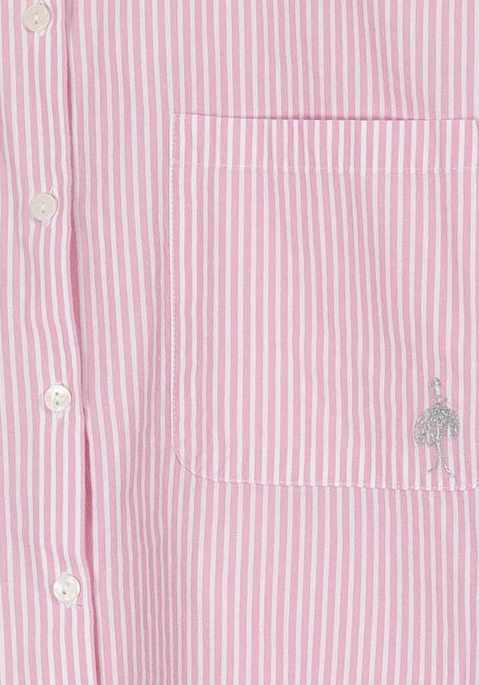 Chemise Rayée Rose et Blanche - Taille L/40 de la marque One Step | PARAD42888 - Vendu par Paradigme - Image 3