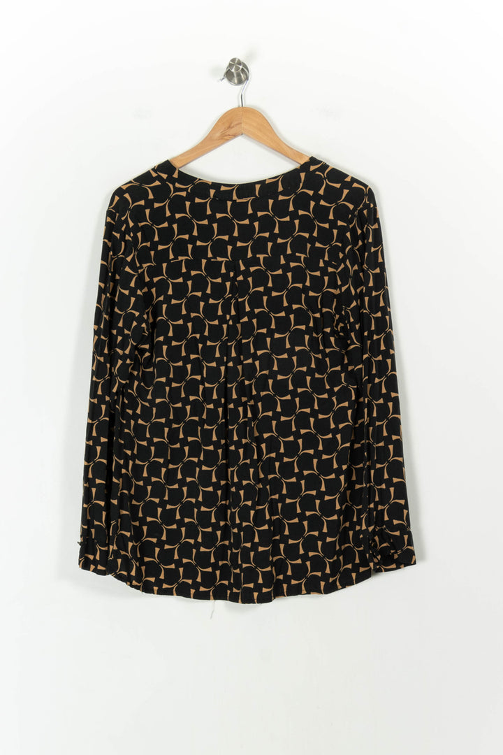 Blouse Noire et Beige - Taille XL/42 de la marque La Fée Maraboutée | PARAD42890 - Vendu par Paradigme - Image 4