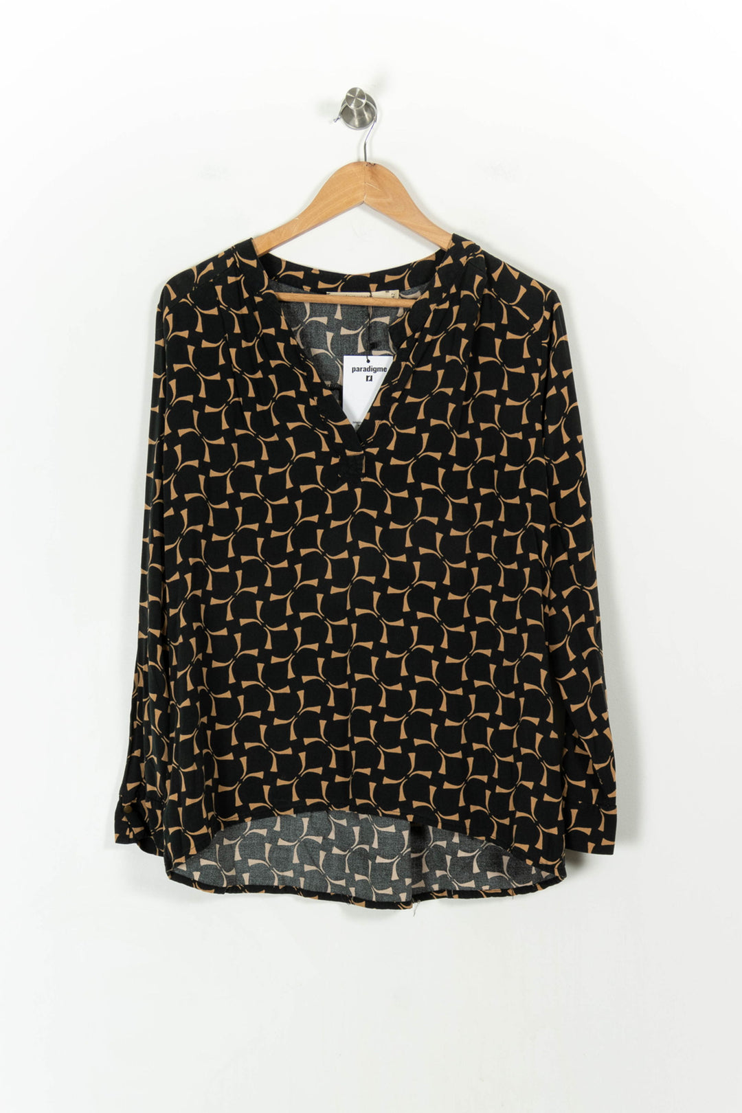 Blouse Noire et Beige - Taille XL/42 de la marque La Fée Maraboutée | PARAD42890 - Vendu par Paradigme - Image 2