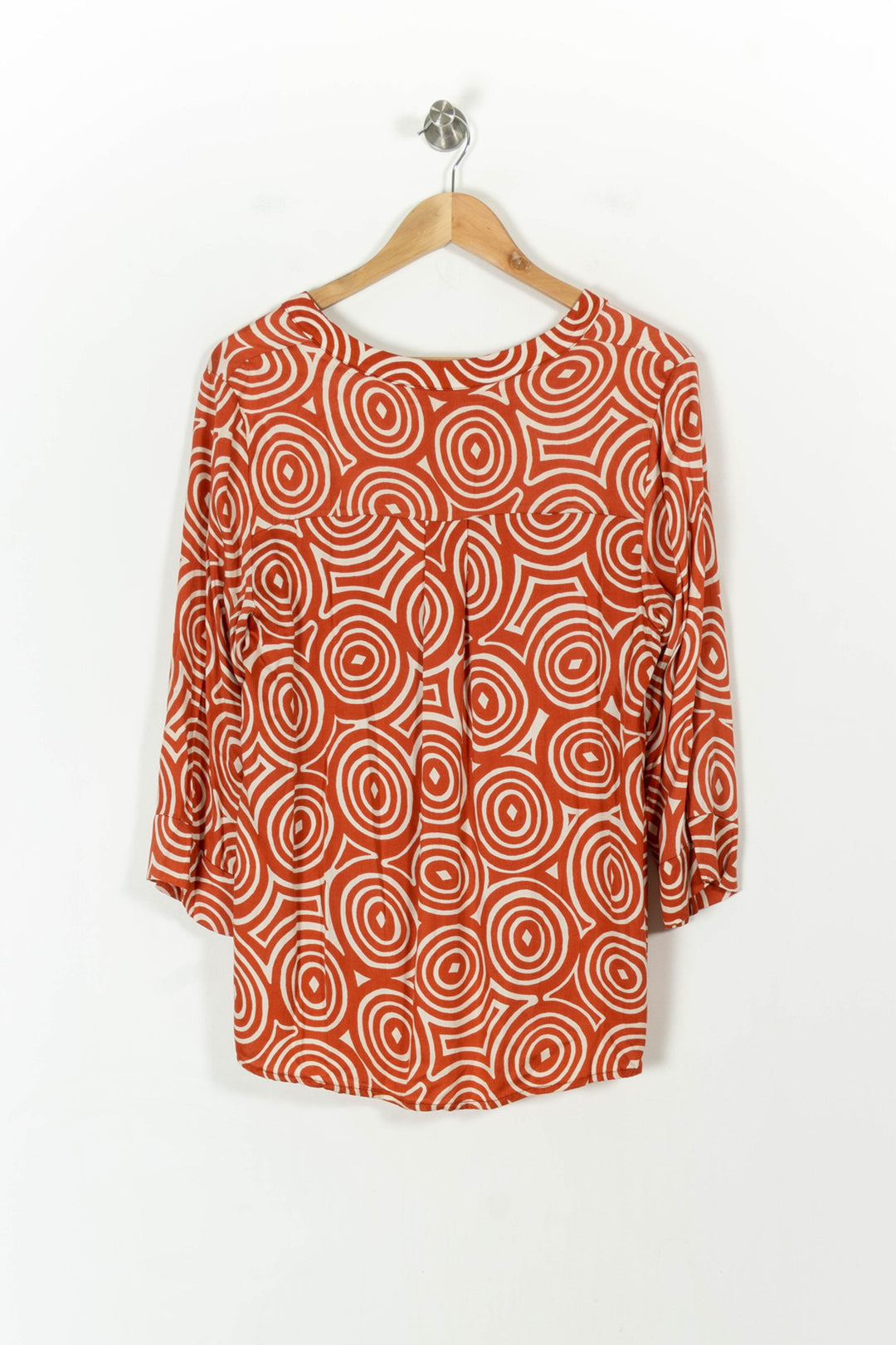 Blouse Orange et Blanche - Taille XL/42 de la marque La Fée Maraboutée | PARAD42891 - Vendu par Paradigme - Image 4