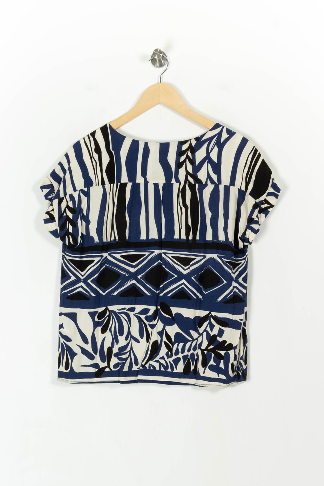 Blouse Bleu et Noir - Taille XL/42 de la marque La Fée Maraboutée | PARAD42893 - Vendu par Paradigme - Image 4
