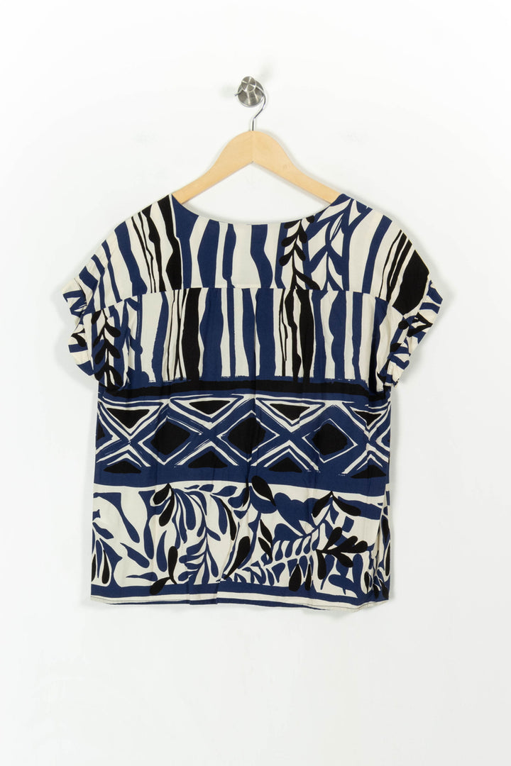 Blouse Bleu et Noir - Taille XL/42 de la marque La Fée Maraboutée | PARAD42893 - Vendu par Paradigme - Image 4