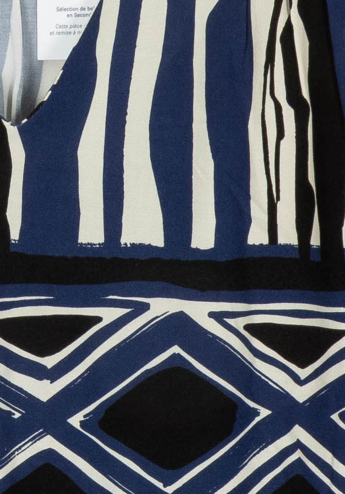 Blouse Bleu et Noir - Taille XL/42 de la marque La Fée Maraboutée | PARAD42893 - Vendu par Paradigme - Image 3