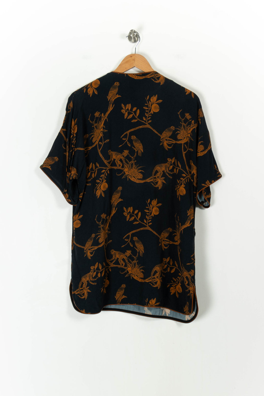Blouse Noire et Marron - Taille L/40 de la marque La Fée Maraboutée | PARAD42894 - Vendu par Paradigme - Image 4