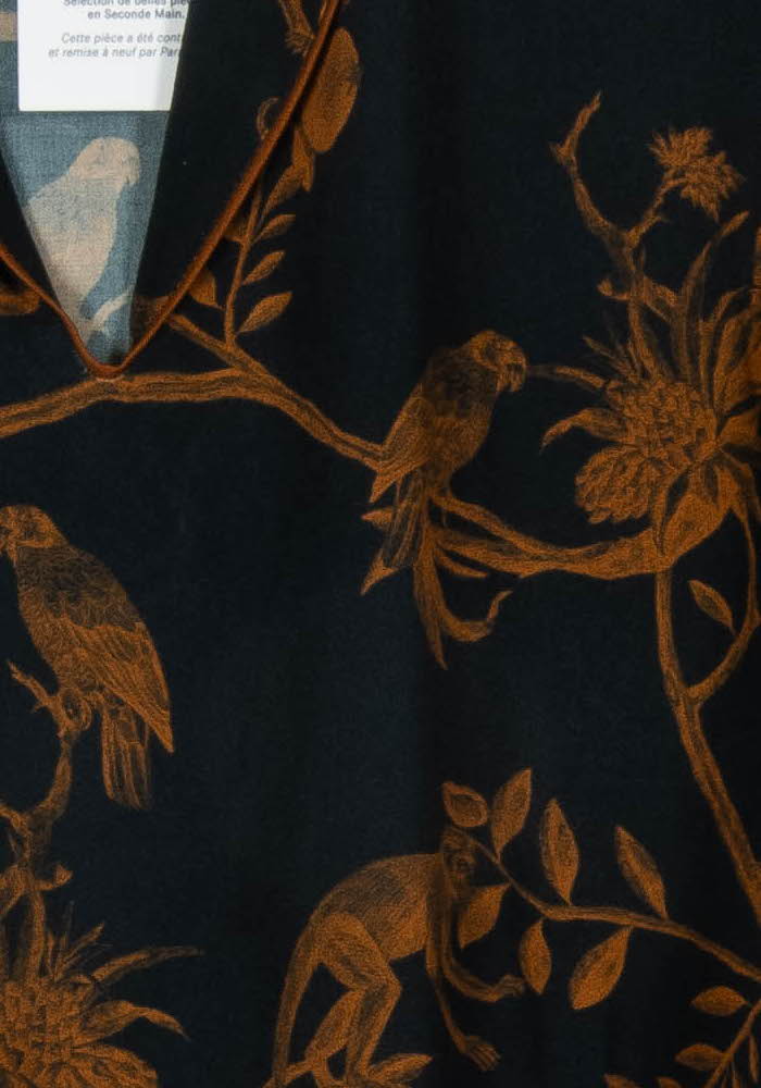 Blouse Noire et Marron - Taille L/40 de la marque La Fée Maraboutée | PARAD42894 - Vendu par Paradigme - Image 3