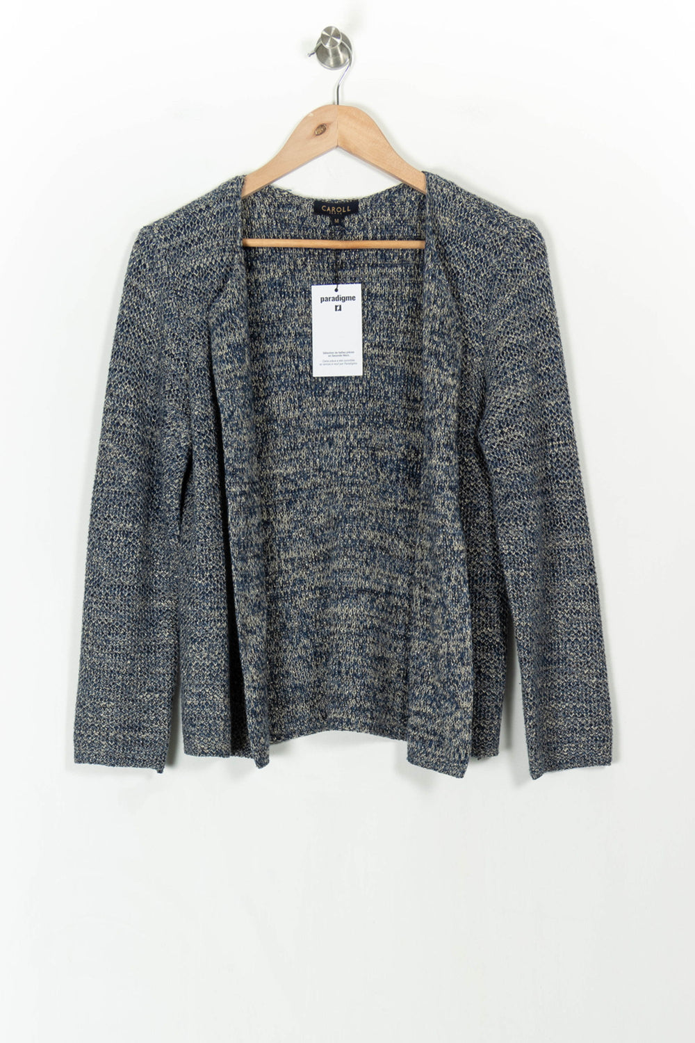 Cardigan Bleu et Beige - Taille M/38 de la marque Caroll | PARAD42897 - Vendu par Paradigme - Image 2