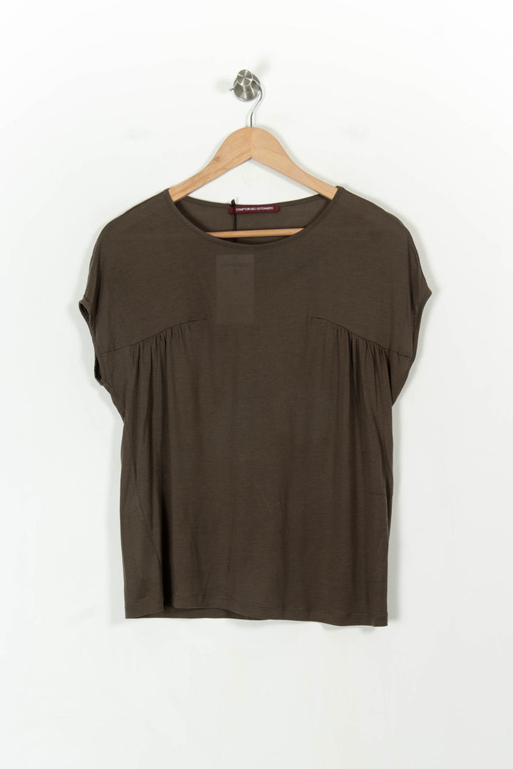 Tee-shirt Marron - Taille L/40 de la marque Comptoir des Cotonniers | PARAD42914 - Vendu par Paradigme - Image 2