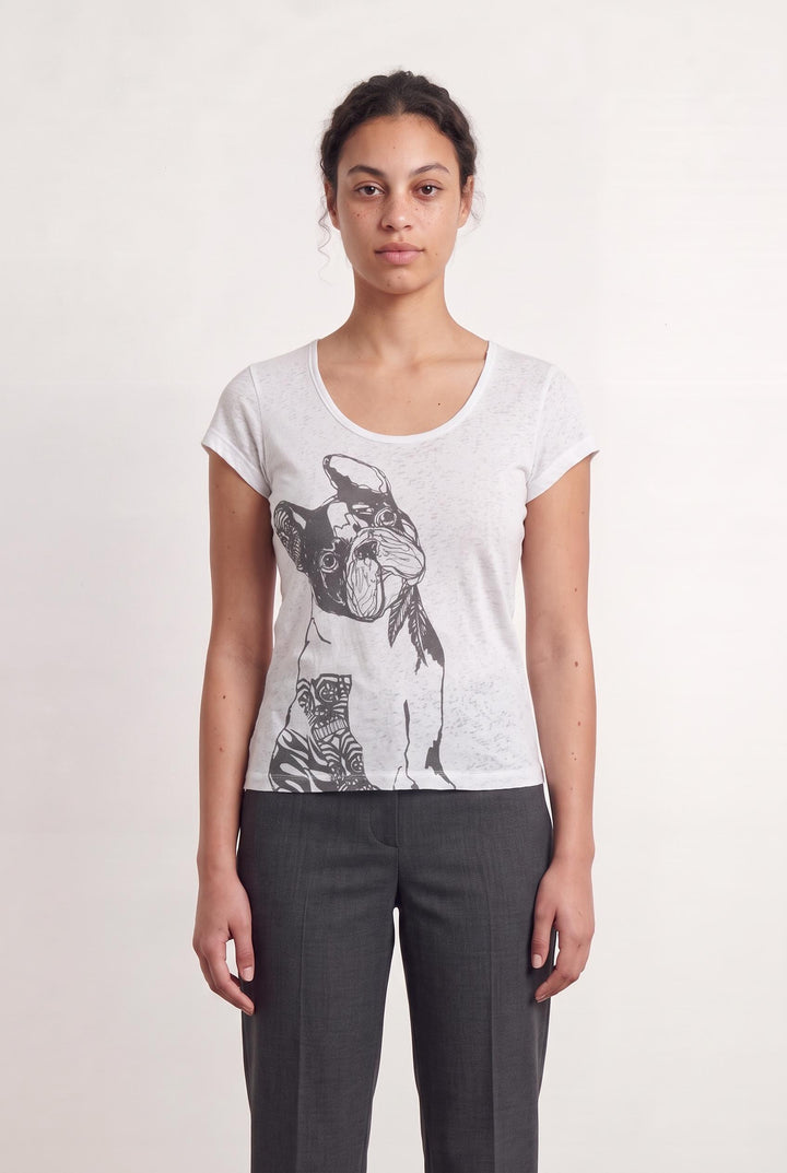 Tee-shirt Blanc et Noir - Taille L/40 de la marque Comptoir des Cotonniers | PARAD42918 - Vendu par Paradigme - Image 1