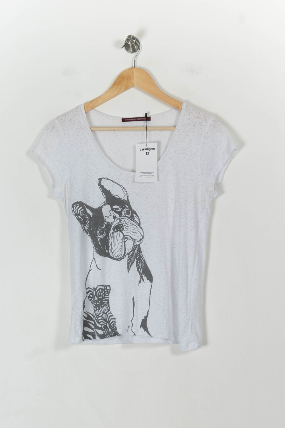 Tee-shirt Blanc et Noir - Taille L/40 de la marque Comptoir des Cotonniers | PARAD42918 - Vendu par Paradigme - Image 2