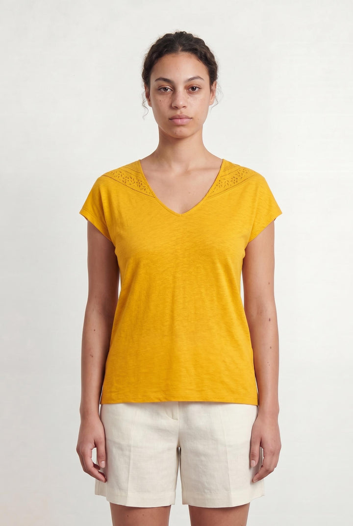 Tee-shirt Jaune - Taille L/40 de la marque Comptoir des Cotonniers | PARAD42919 - Vendu par Paradigme - Image 1
