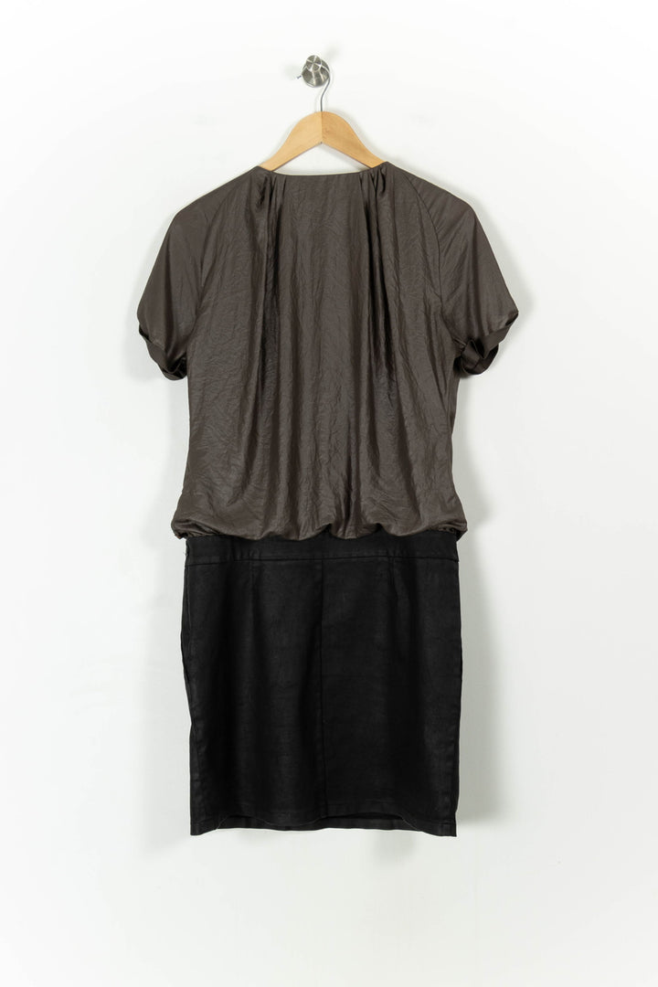 Robe Courte Kaki et Noire - Taille XL/42 de la marque IKKS | PARAD42932 - Vendu par Paradigme - Image 4