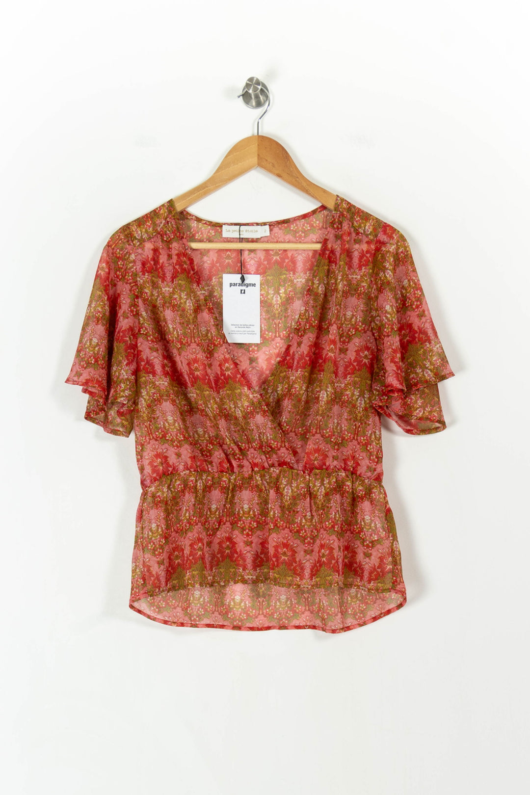 Blouse Rose et Verte - Taille M/38 de la marque La Petite Etoile | PARAD42942 - Vendu par Paradigme - Image 2